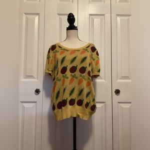 ModCloth Veggie Short Sleeved Sweater Top Size XL